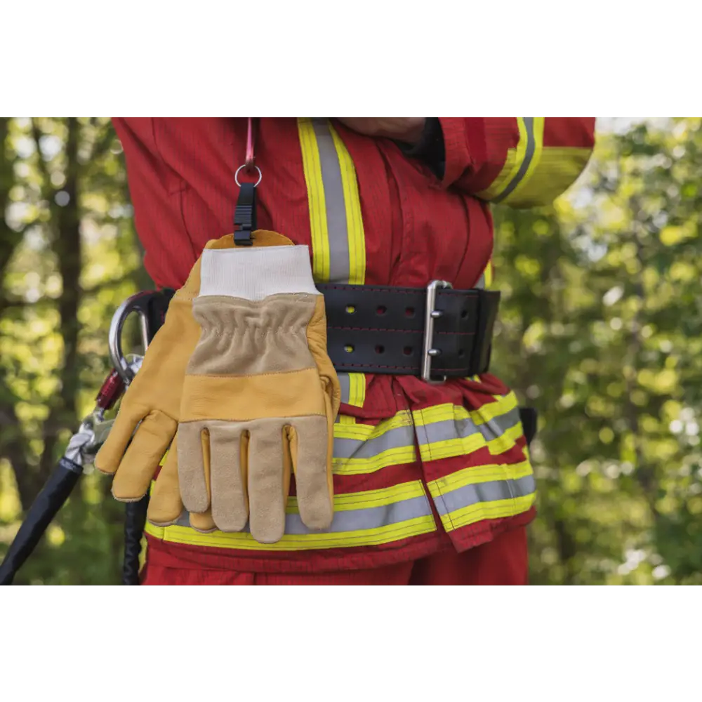 Feuerwehrhandschuhe HARI 036 mit braunen Arbeitshandschuhen für Feuerwehr innenangriff