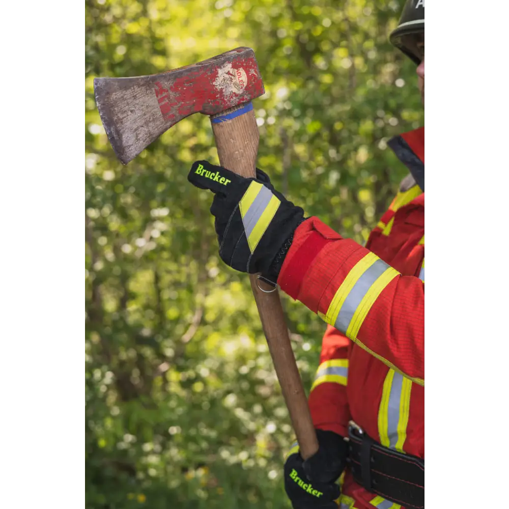 Feuerwehrhandschuhe Einsatzhandschuhe Black HARI 001 mit Feuerwehraxt, en659 geprüft