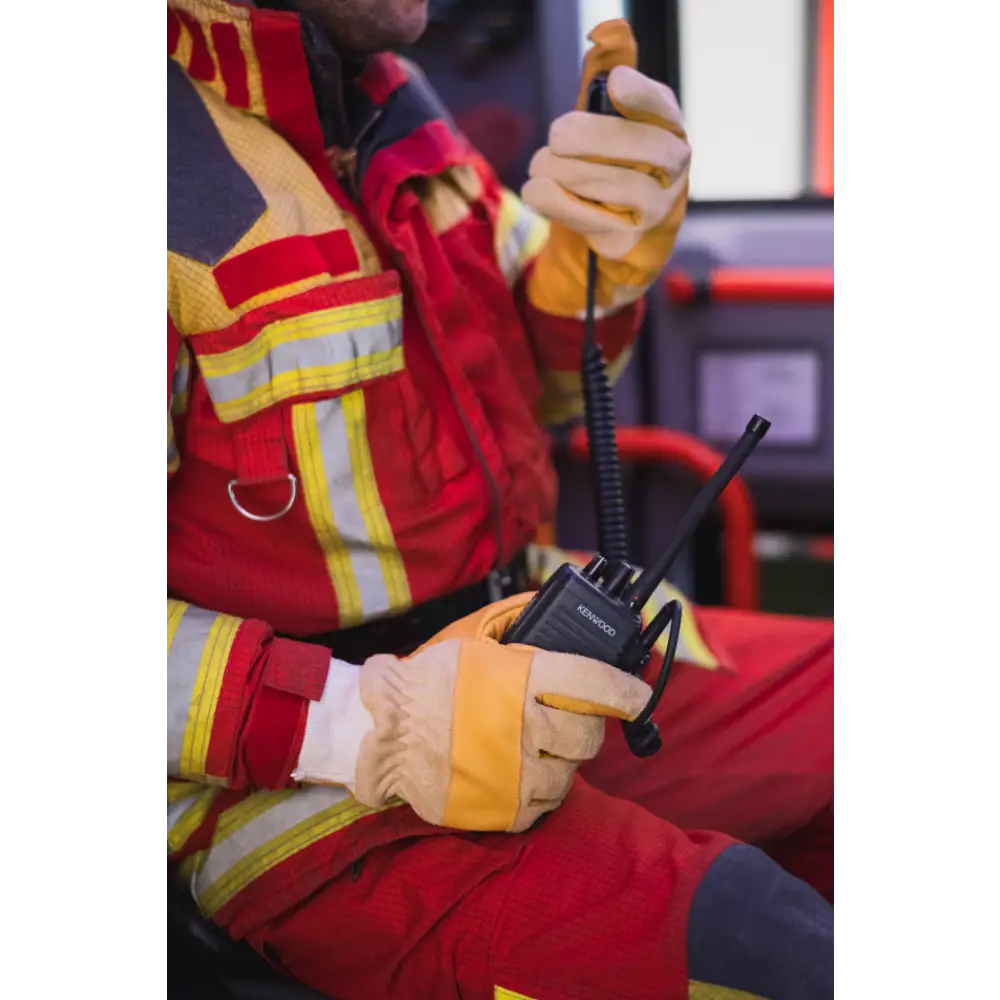 Kenwood zweiweg radio mit Feuerwehrhandschuhe Innenangriff im TH-Handschuhe HARI 036
